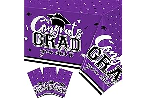 Class of 2024 Graduation Tablecloth Decorations - Purple