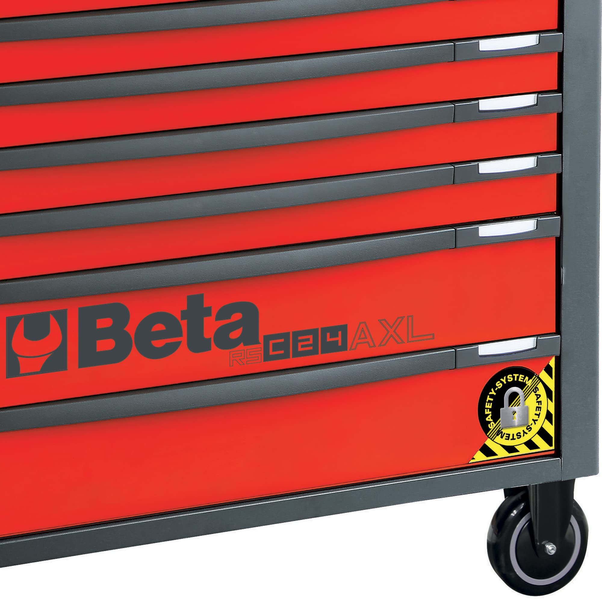 Beta RSC24AXL/8-R - Cassettiera porta attrezzi 8 cassetti, con sistema antiribaltamento, modello lungo