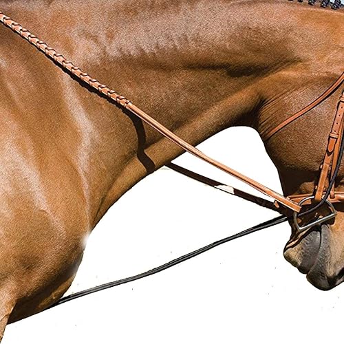 Miniatura 2 de Secfanya Horse Reins - Cuerda de entrenamiento ajustable para cuello elástico de 9.8 pies