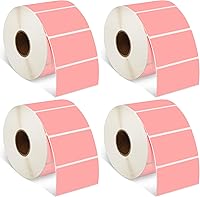 Vista 13 de iDPRT Etiquetas térmicas directas multiusos de 2.28 pies y 1.18 pulgadas (58 mm30mm), adhesivo térmico autoadhesivo para direcciones, código de Rosa