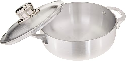 Miniatura 2 de Uniware Caldero de aluminio de calidad estupendaolla común con tapa de aluminio, grosor 0.118 in, 1.7 QT