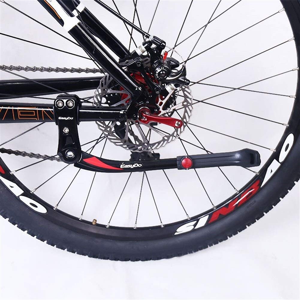 Caballete Bici MTB bicicleta pata de cabra Estante del estacionamiento de Kick MTB Mountain Bike soporte lateral soporte de pie Brace 24 '' - 29 '' 34-41cm ajustable Caballete Bici ( Color : Black Gre