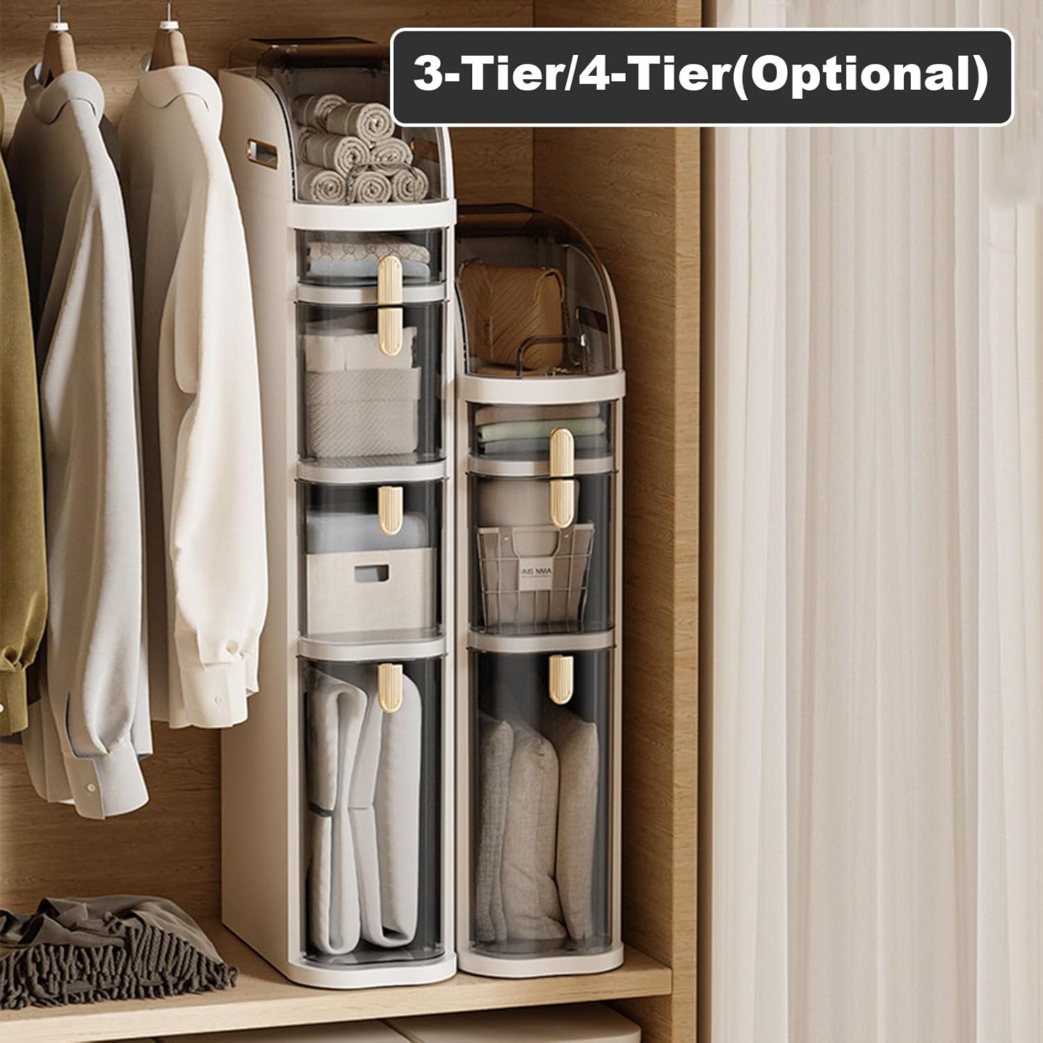 4-Tire Plastic Slim Storage Cabinet,Rolling Narrow Organizer with Toilet Paper Holder, Multifunctional Floor Cabinet for Small Spaces Bathroom Kitchen Bedroom Living Room