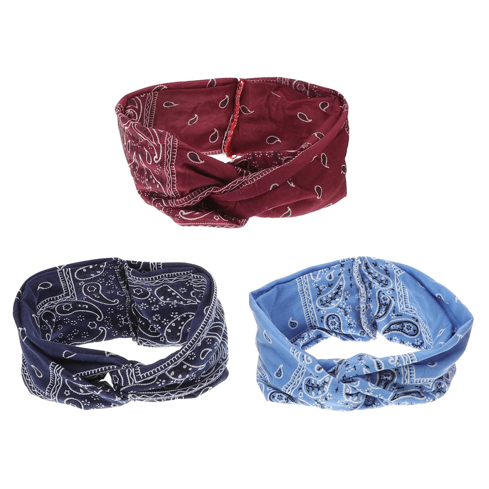 FRCOLOR 9 Unidades Cruz Diadema Ancha Diadema Yoga Diadema Ancha Ancha Bohemia Diadema Bandeau-Bandeau-Koch-cosplay Poliéster Spandex Sombreros Ancho