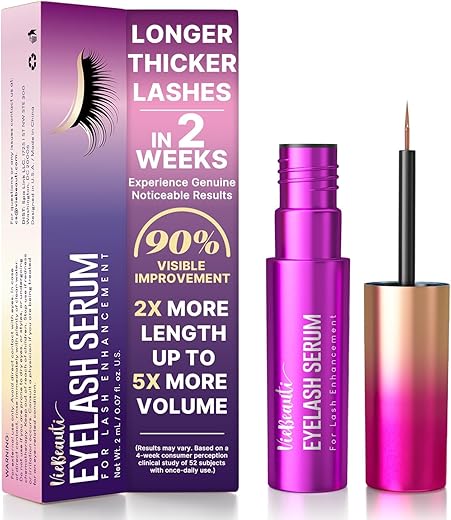 Premium Eyelash Serum by VieBeauti, Lash Boosting Serum for Longer, Fuller Thicker Looking Lashes (3ML), (Packaging May Vary)