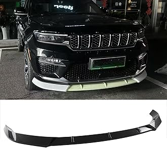 MUNALP 3 Pieces Front Lip for Jeep Grand Cherokee WL 2022-2025 Front Bumper Splitter Spoiler ABS Plastic (Carbon Fiber Paint)