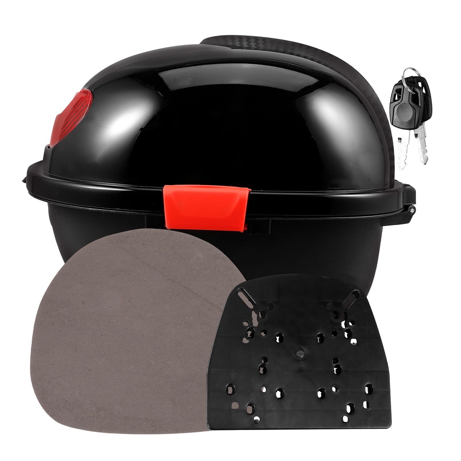 Bauletto Moto Alluminio Pp per Moto, Top Case con Schienale | Chiusura Sicura, Installazione Semplice, Spazio Capiente, Resistente Agli Agenti