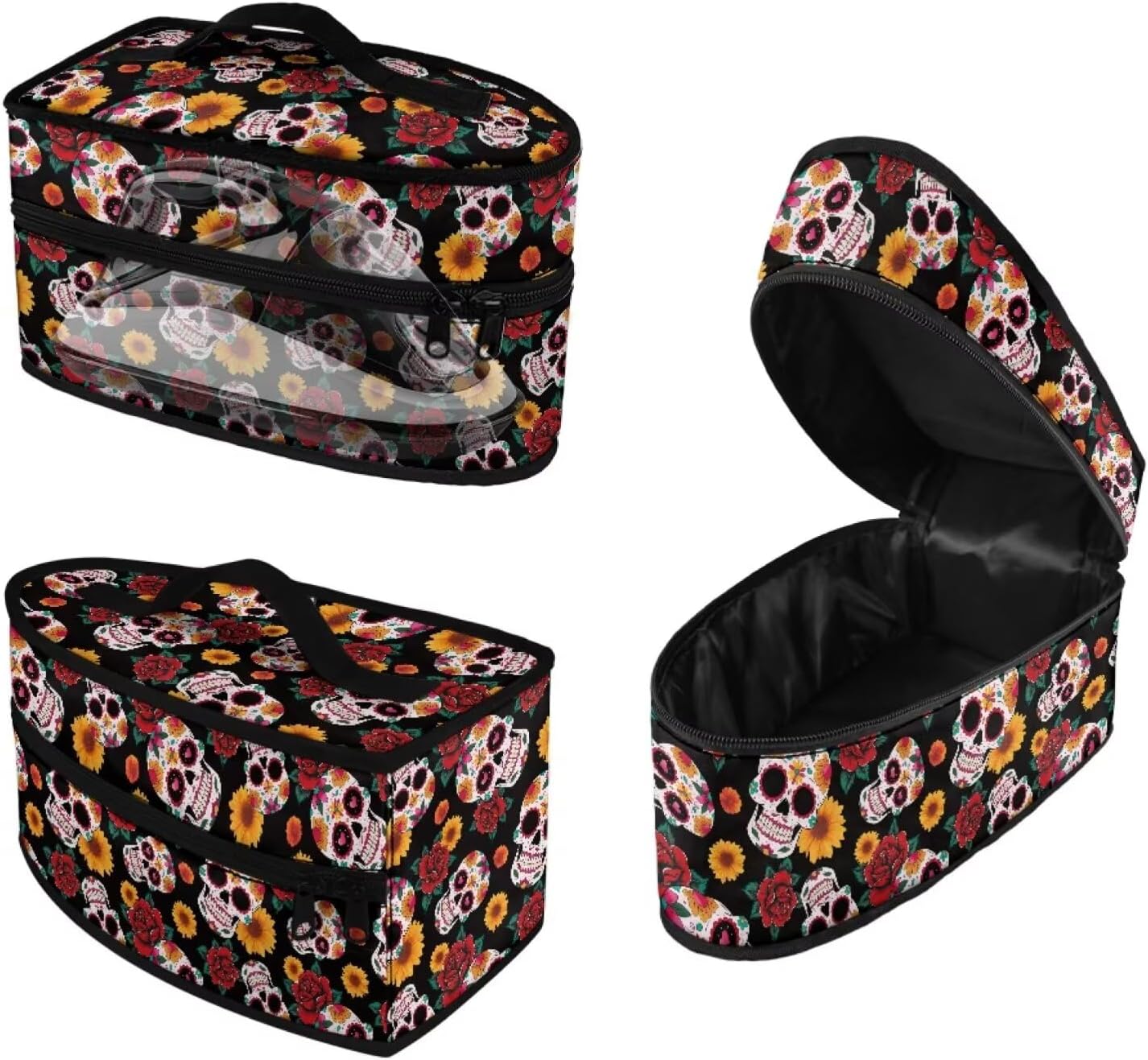 Cherry Blossom Iron Organizer Bag with Handle,Handheld Steamer Iron Storage Bag Carrying Case for Portable Steamer Travel Steamer Storage Box with Zipper Closure