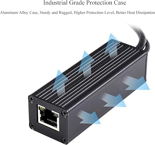 Type-C Gigabit PoE Splitter 5V 5A 25W, Onboard MPS Control Chip, 802.3af/at-Compliant 37V ~ 57V Input, for Raspberry Pi 5 4B 3B+ or 5V-Powered Network Camera Devices