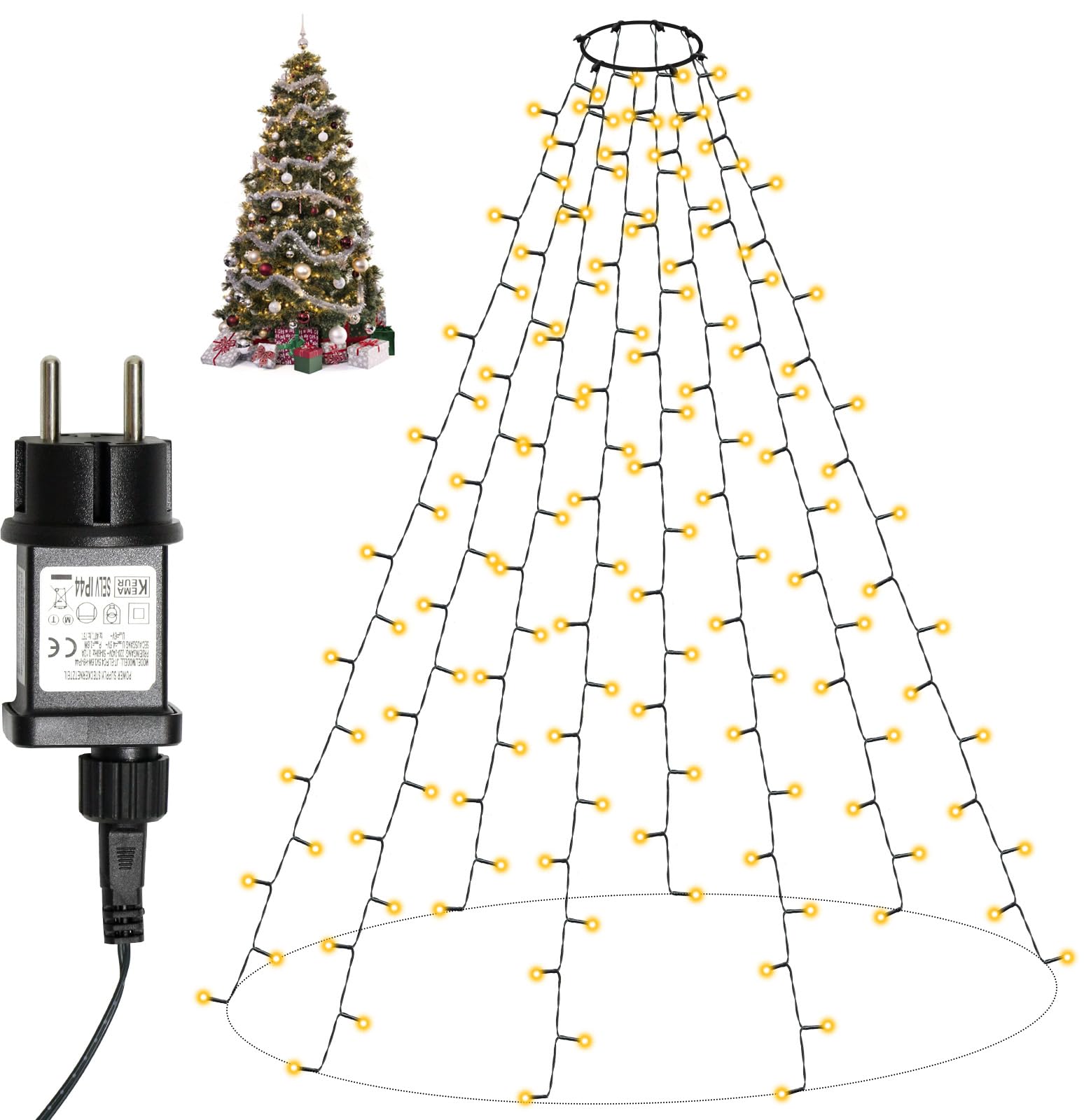 2m LED kerstboom met paal voor in de tuin? | – EU