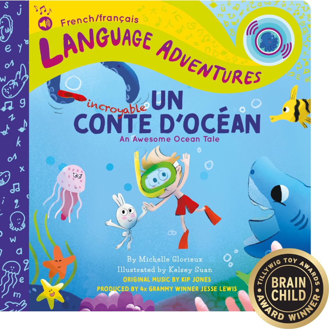 TA-DA! French First Words Talking Book | Livre Sonore Interactif Pour Bébés & Tout-Petits | Ocean Animal Sounds, Native French Pronunciation & Songs |