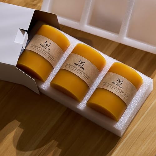 Miniatura 64 de MOZEAL Velas de pilar extra grandes de color borgoña de 4" x 10" (juego de 2), sin perfume, sin goteo, sin humo, de larga combustión limpia, velas