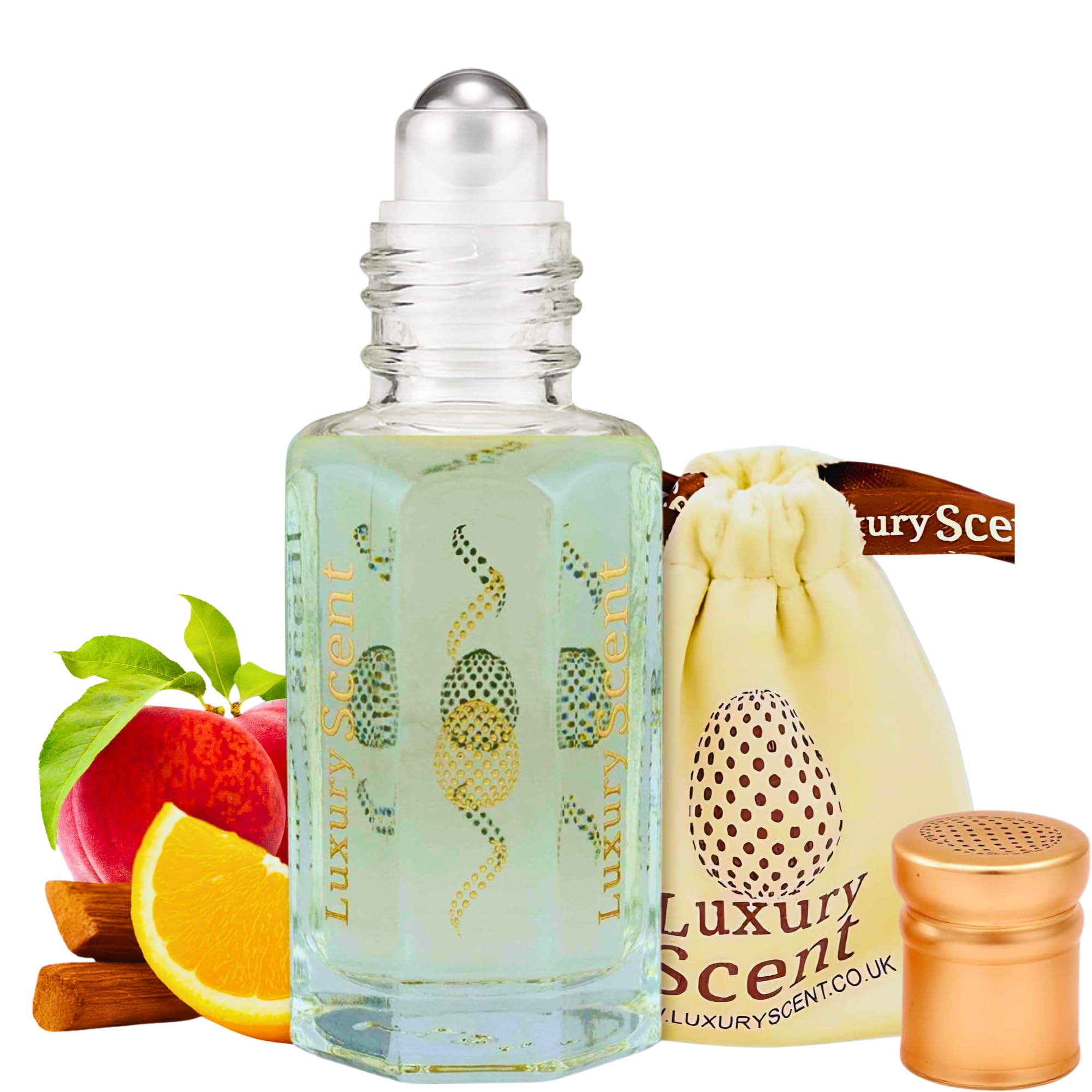 Perfume Oil Orange Sandalwood 6ml Roll-On Attar – Long Lasting Alcohol-Free Arabian Fragrance for Men & Women, Fruity Fresh Musky Scent with Bergamot, Jasmine, Caramel & Amber, Travel Size Gift