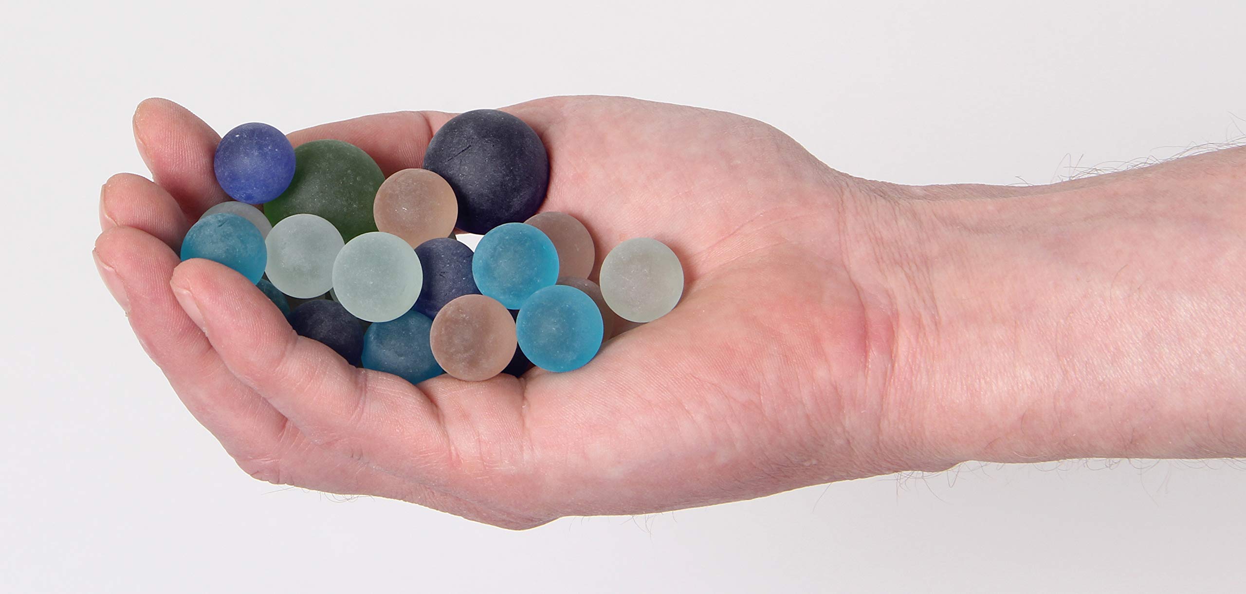 Perles de verre givré millefiori rondes mixte 8mm