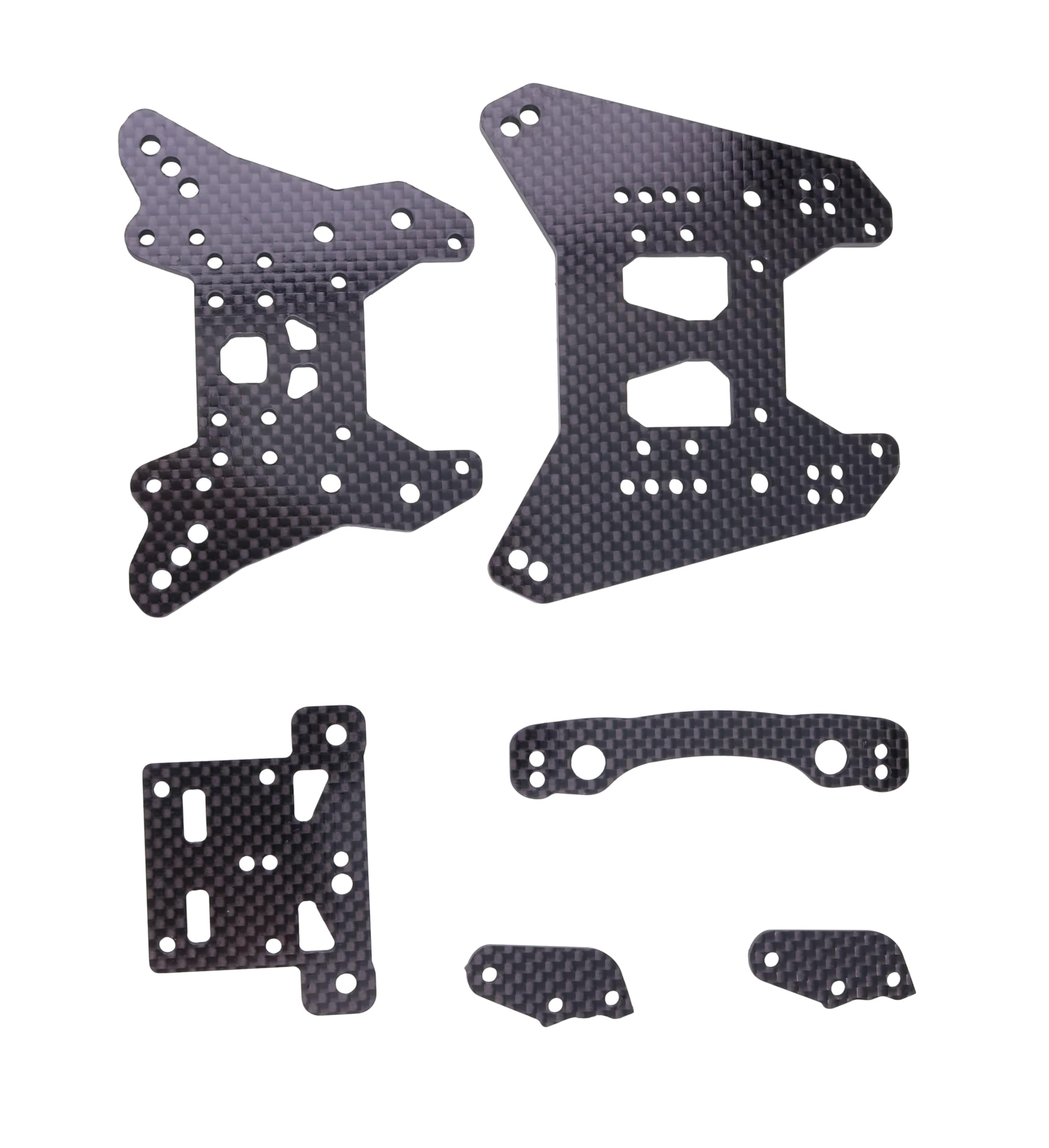 YLQASOON 6Pcs Carbon Fiber Shock Tower Set BQNA32066PC Compatible with Arrma Fireteam 6S BLX/EXB