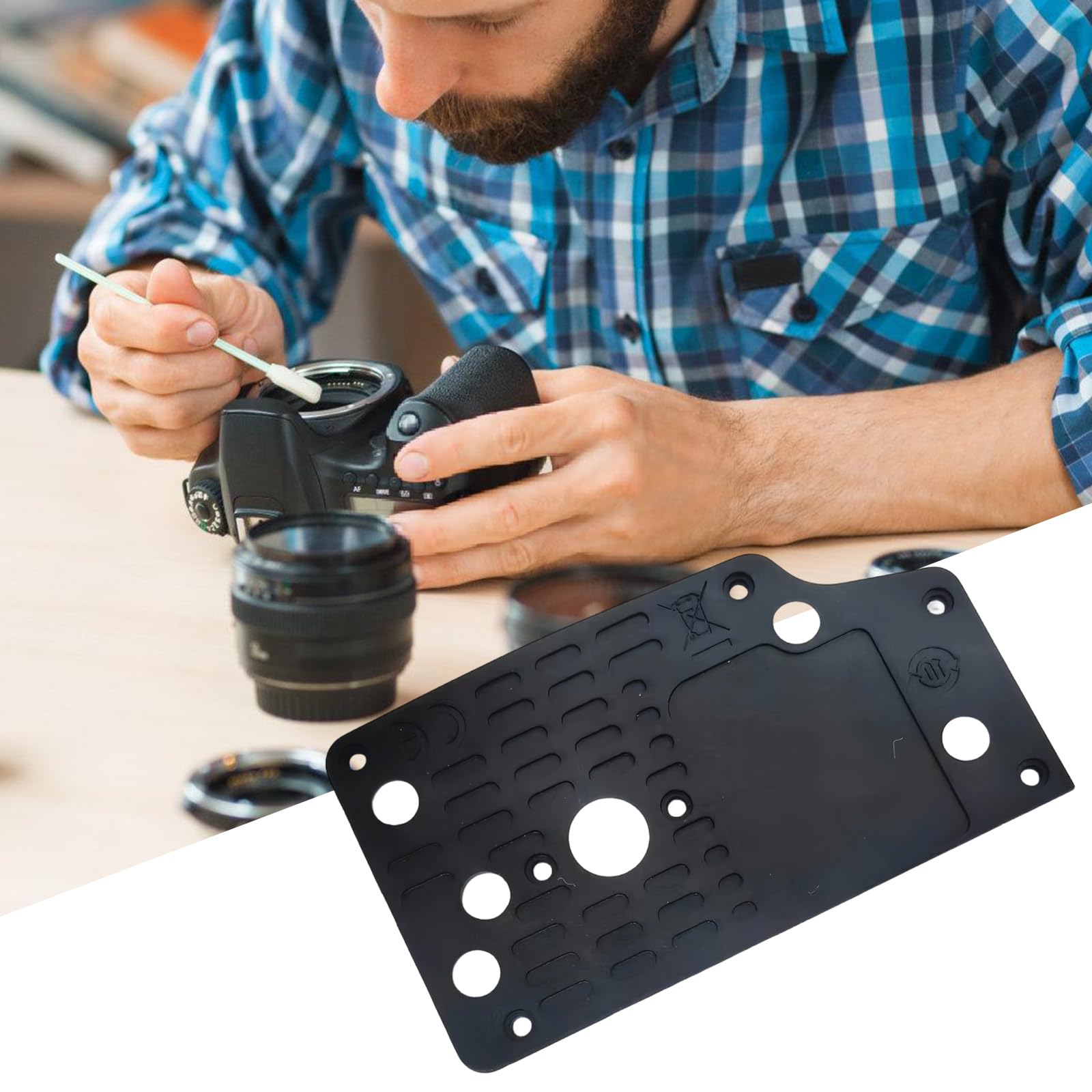 Boîtier inférieur de Protection pour Coque inférieure de caméra D850, léger et résistant Rayures, Anti-poussière, Couvercle inférieur de caméra