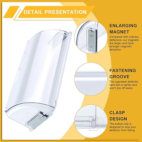 Miniatura 3 de Imán ampliador mejora los deflectores de ventilación de aire con imanes más grandes y cierre, se ajusta entre deflectores de ventilación de 9.17 a
