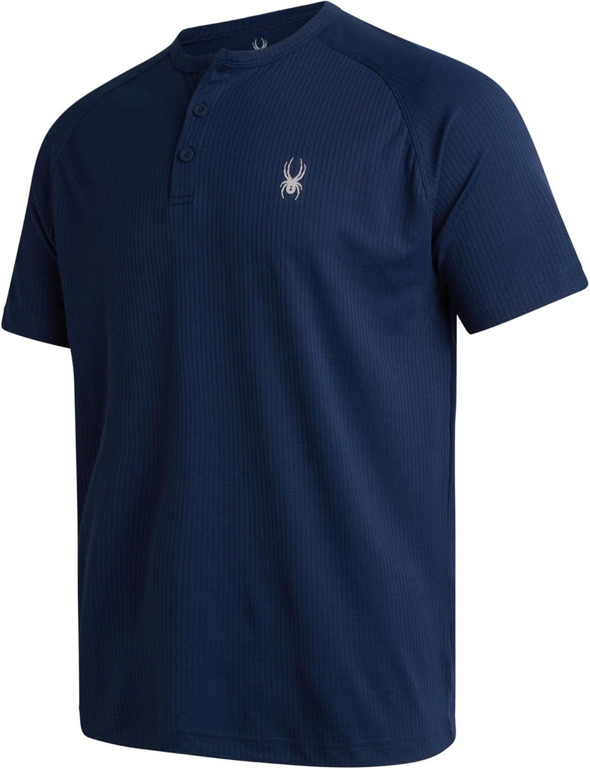 Spyder Mens Henley Shirt - Lightweight Quick Dry Moisture Wicking Short Sleeve Athletic Performance Shirts for Men