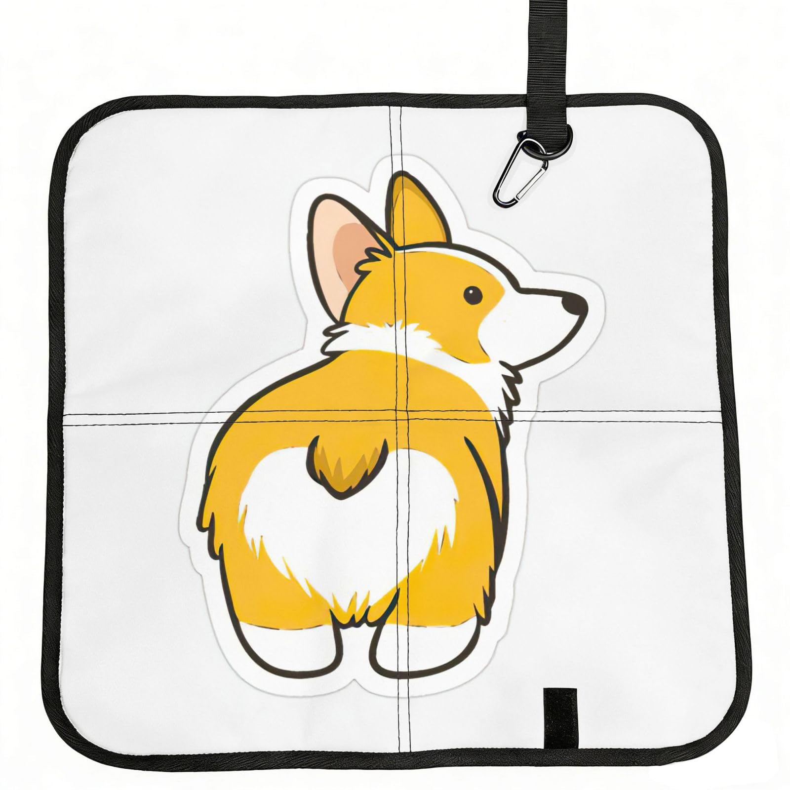 KAPPTYY cute corgi butt Printed Bleacher Seat Cushion PE Foam Filling, Foldable Sitting Pad for Concert Stadium Events