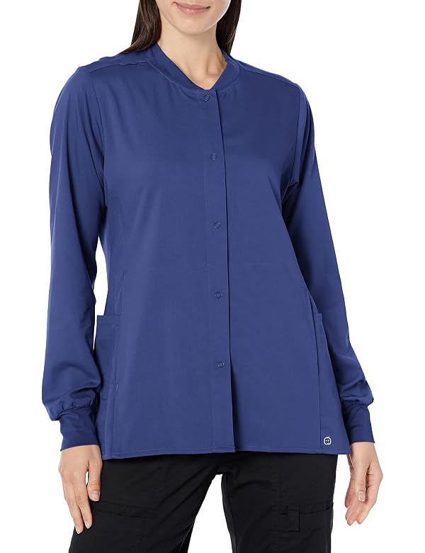 Wink PRO Women's Snap Front Warm-Up Jacket, Navy, 5XL by WINK - Used condition - US$19.32