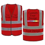 evershare Custom Logo Safety Vest High visibility Safety Vest Logo Hi Vis Viz Reflective Security Vest Customized