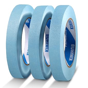 Light Blue Painters Tape,0.7" x 60 Yards x 3 Rolls 180 Yards Total - Medium Adhesive Masking Tape for Painting,Labeling,DIY Crafting,Decoration and School Projects