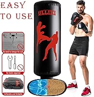 Vista 4 de Freestanding Punching Bag for Adults with Gloves, Kick Boxing Bag with Stand for Adults, Blow up Punching Bag for Kids 12-14