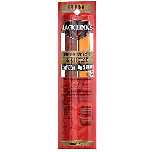 Jack Link's Paquete combinado original de carne de res y queso, palitos de carne y queso originales hechos con queso real de Wisconsin, 0.27 onzas