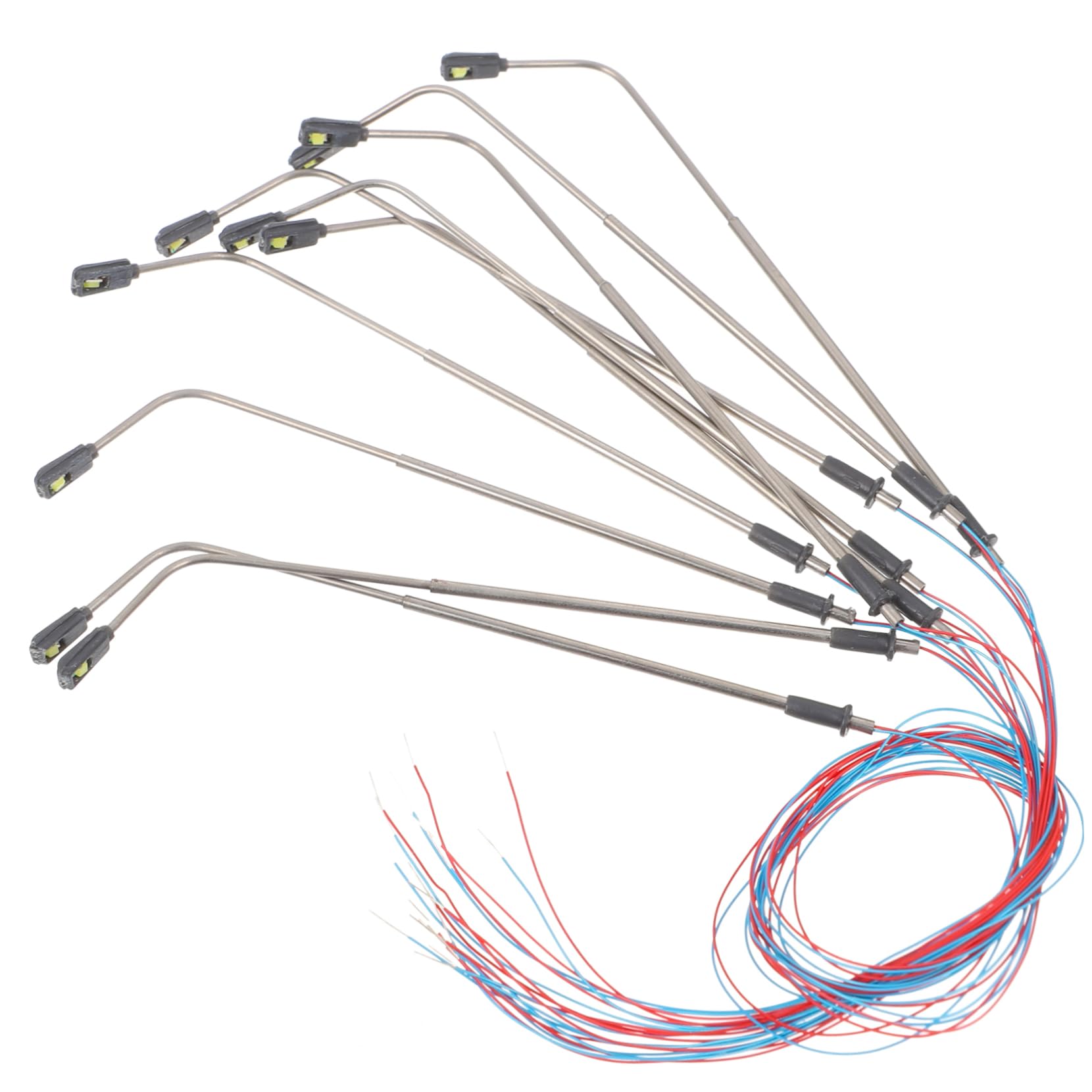 Veemoon 10pcs Model Street Lights Lamppost 1/150 Scale Plastic for Model Layout Random Color