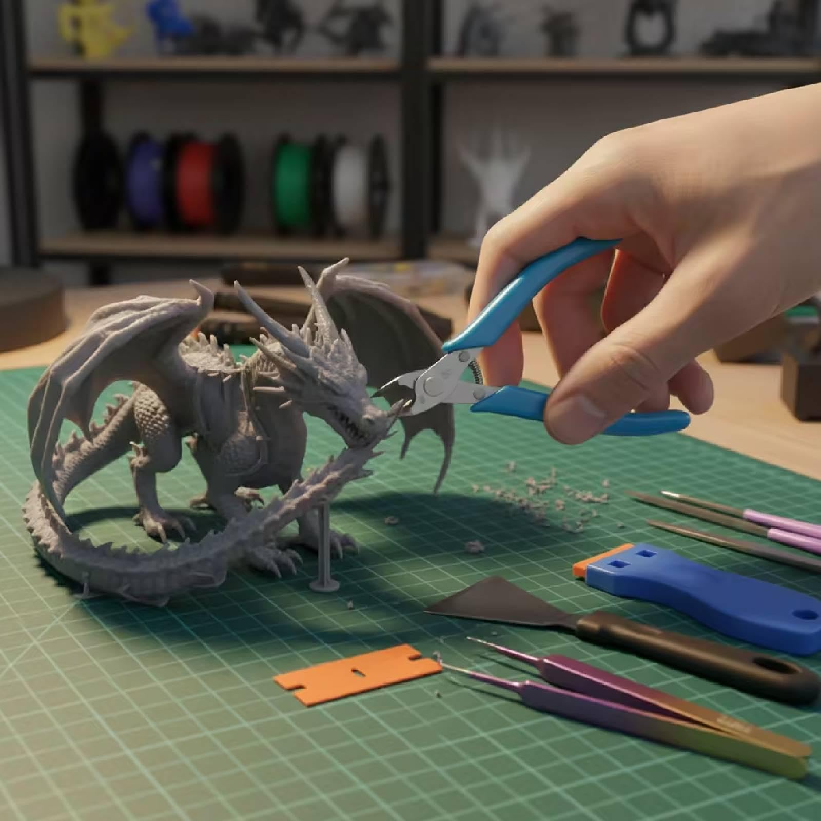 Robustes, Präzises 3D Werkzeugset mit Aufbewahrungskoffer, Zubehör Und Hilfswerkzeug.