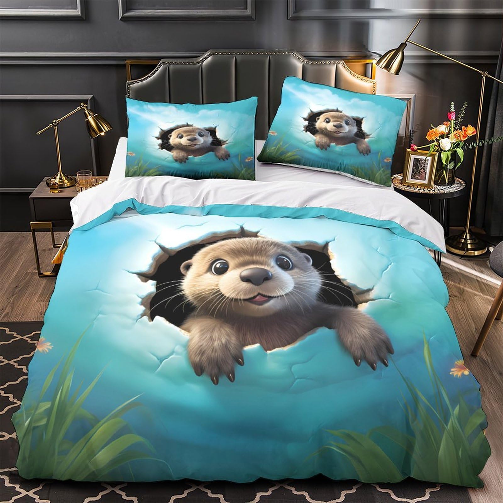 Parure de lit 3D Souris Mignonne en microfibre super douce de qualité supérieure