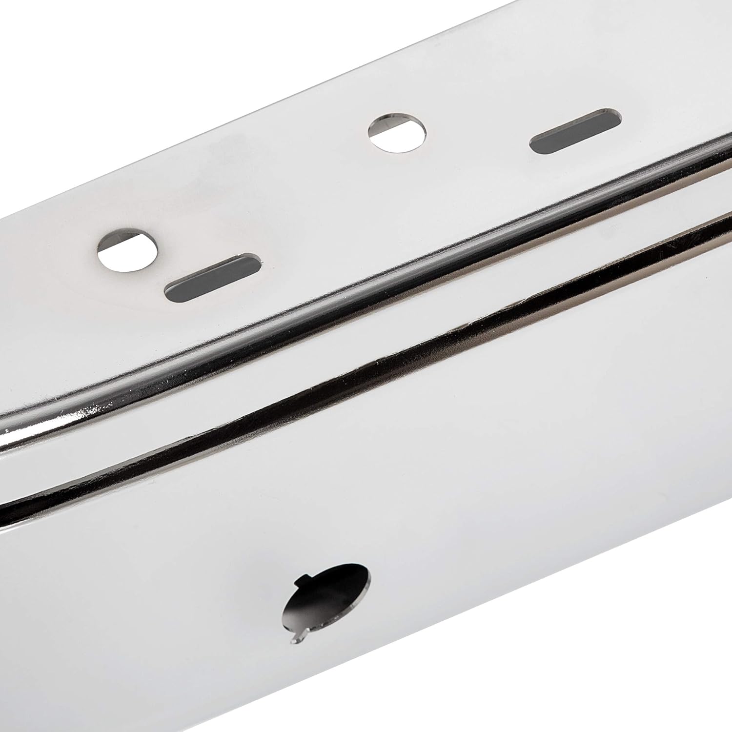 Chrome Rear Bumper End Cap Compatible with 2009-2014 Ford F150 & 2010-2014 Lincoln Mark LT (Left Side) Replacement for FO1102372 9L3Z17906B w/Sensor Hole
