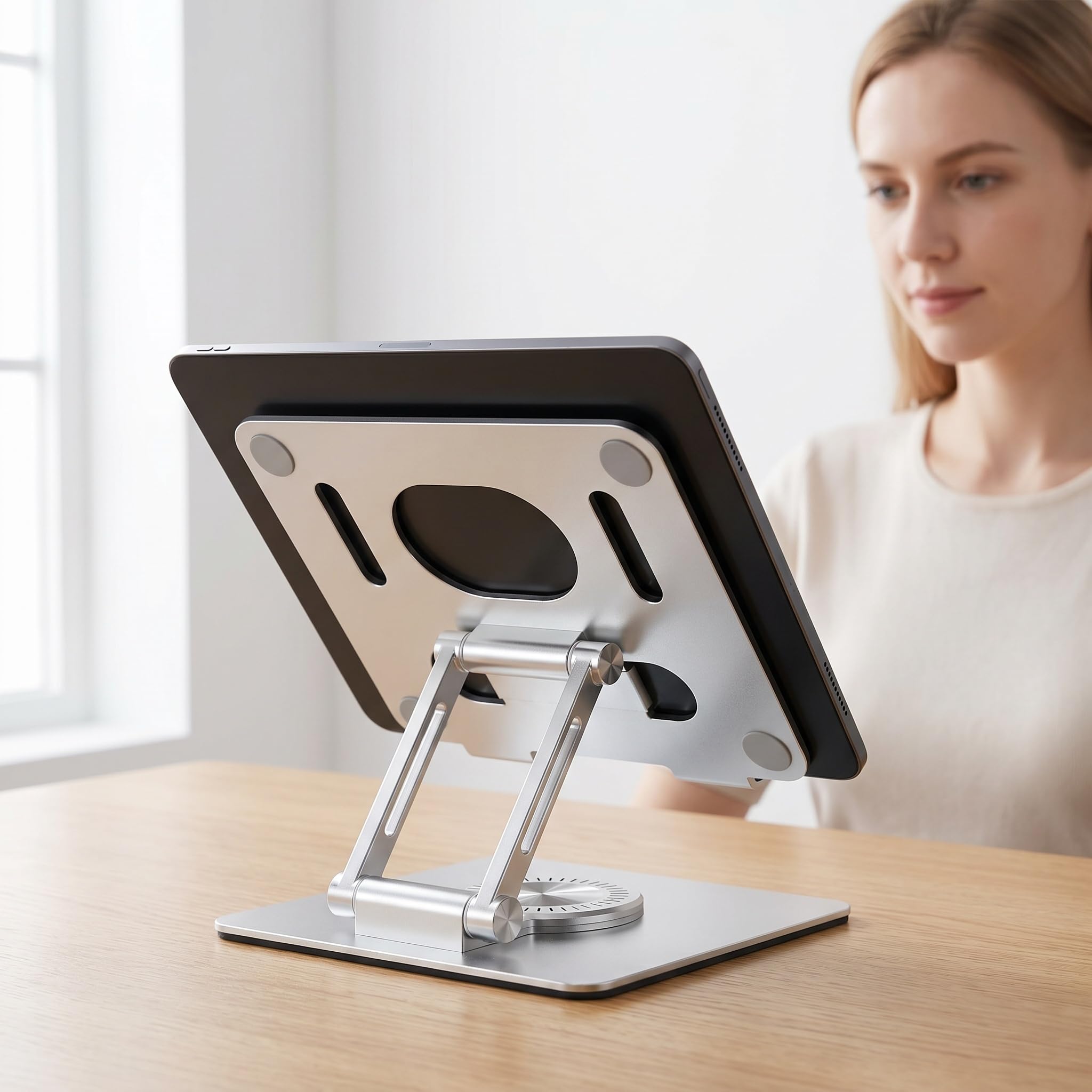 Soporte Plegable para Portátil, para Escritorio, Tableta Y Móvil, Soporte Ajustable, Soporte Ergonómico Portátil para Cama, Viajes Y Oficina.