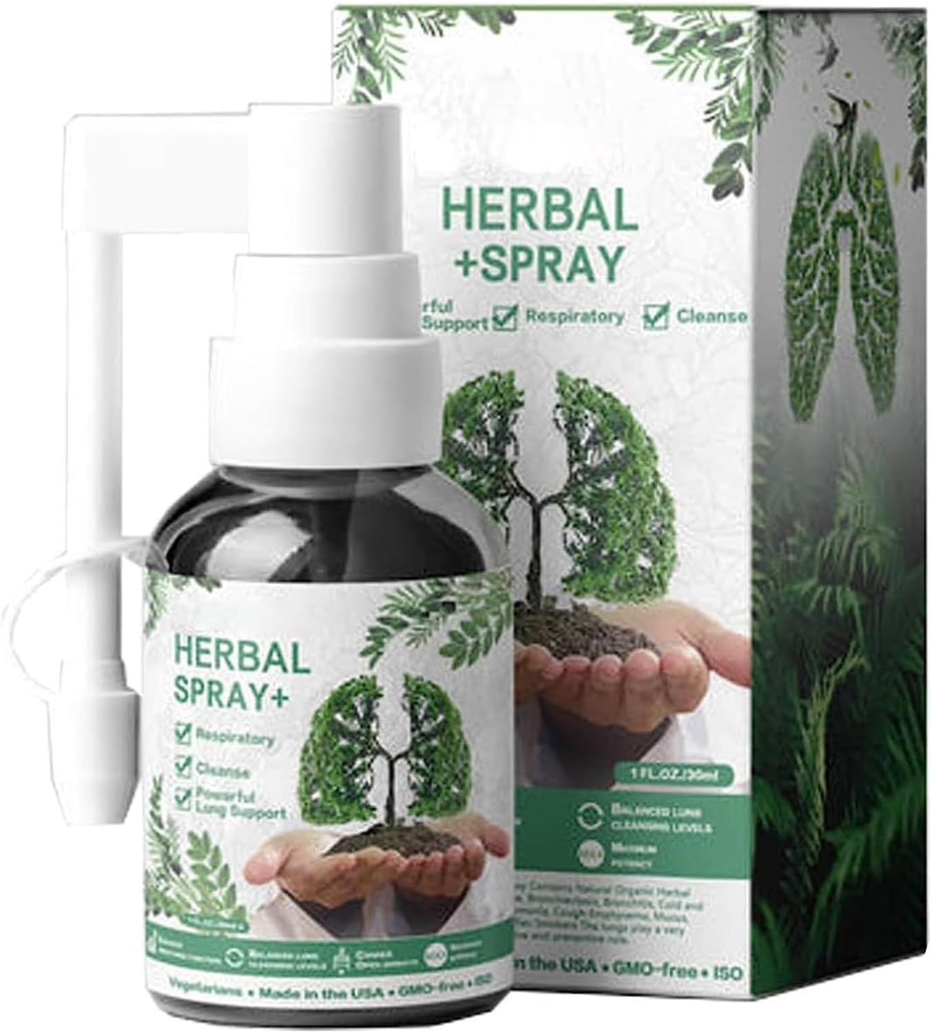 Respinature Herbal Lung Cleanse Mist-Powerful Lung Support, 4 Weeks Powerful Lung Support & Cleanse & Respiratory, Respinature Herbal Spray, Herbal Care Essence (3pcs)