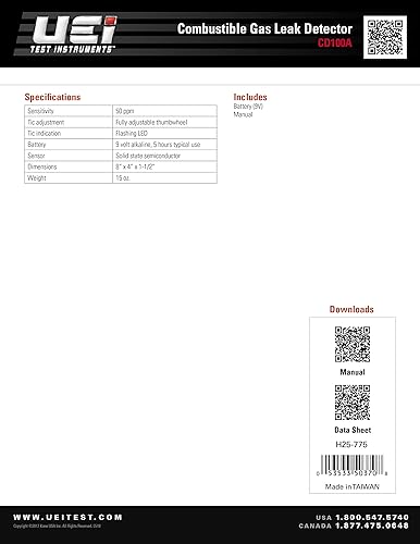 Miniatura 10 de UEi Test Instruments CD100A Detector de fugas de gas combustible