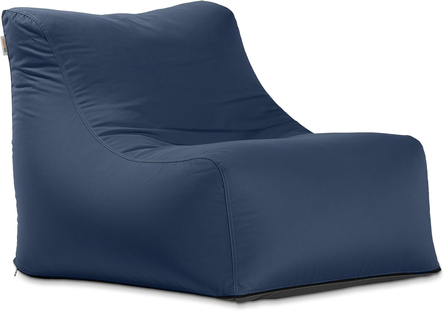 Jaxx Ponce Outdoor Bean Bag Chair - Weather Resistant Patio and Poolside Lounge Seating, Navy Blue