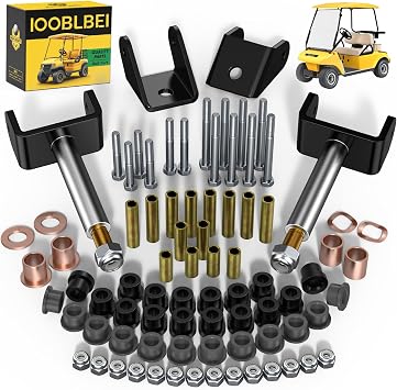 1993-UP Club Car Deluxe Repair Bushing Kit for DS, Golf Cart Front and Rear End Bushing Kit, Club Car King Ping Repair Kit, Full Set Club Car DS Front End Rebuild Kit OEM# 1016384 1015583 1016386