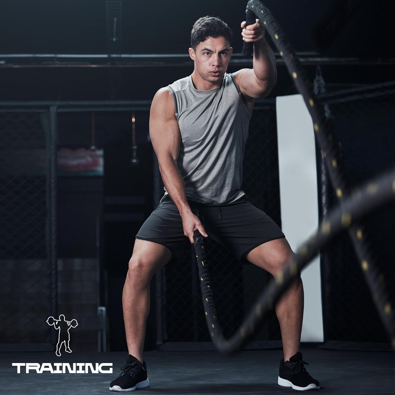 Men Running Athletic Shorts, Quick Dry 7 inch Inseam Gym Workout Men Shorts with Deep Pocket & Zipper - Image 2