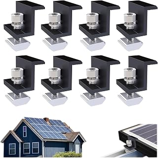 8 Stück Solarmodul Halterung Endklemme, 30mm Solarmodul Endklemme, Endklemme Solarpanel Verstellbar, Mit Muttern Und Schrauben, Halter Solarpanel Für Dächer Wände Boote Wohnmobile