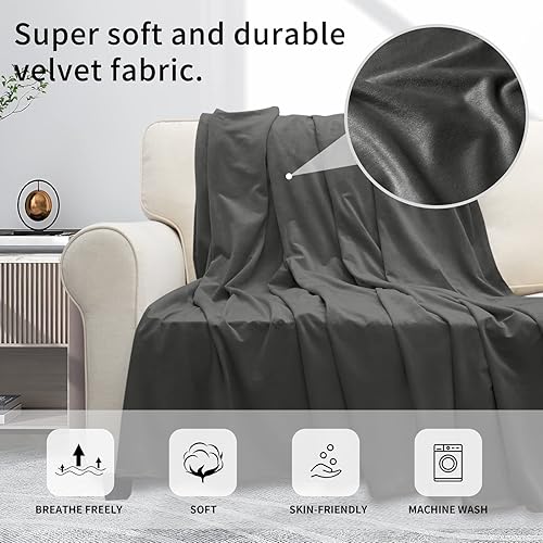 Miniatura 4 de Easy-Going Fundas de terciopelo de lujo para sofá modular de sala de estar, funda de sofá para sofá en forma de L, fundas de sofá de dos piezas para