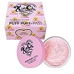 Kimchi Chic Beauty Puff Puff Pass Set and Bake Setting Powder for Makeup, Extra Fluffy Loose Face Powder Poof, Soft Natural Face Makeup for Uneven Skin Tone, 09 Pink