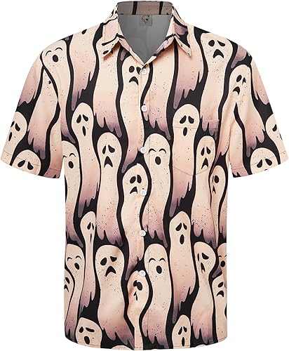 Hardaddy Camisa hawaiana para hombre, manga corta, divertida, estampada, casual, con botones, Aloha