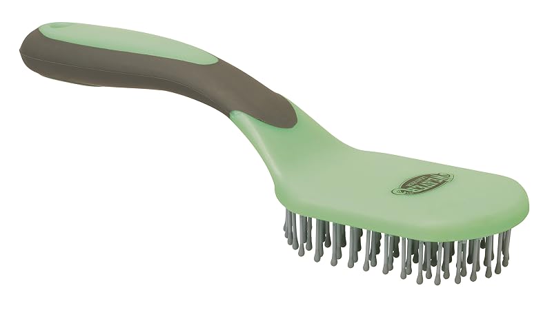 Escova para Crina e Cauda de Cavalos Weaver Equine com Cabo de Couro Mint/Gray