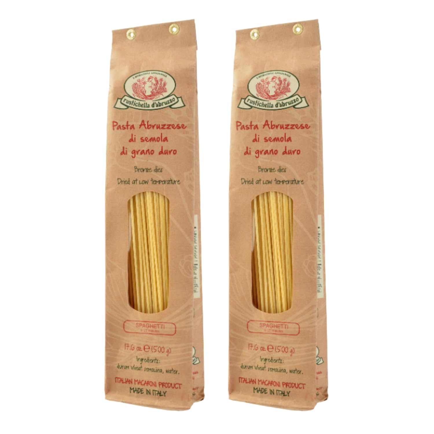 Rustichella D’Abruzzo, Spaghetti, 500g (Pack of 2)