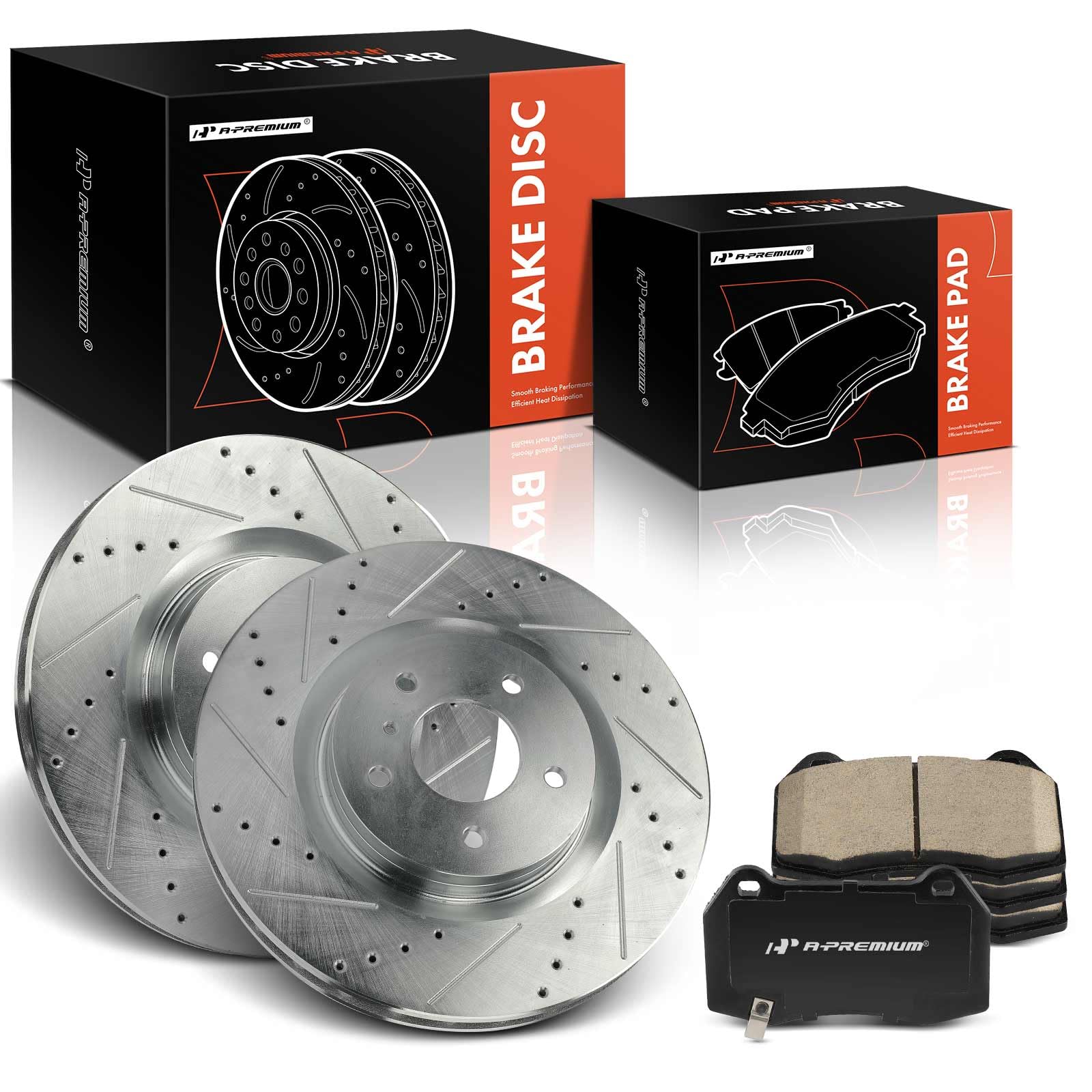 Amazon.com: A-Premium 12.76 in (324 mm) Front Drilled and Slotted