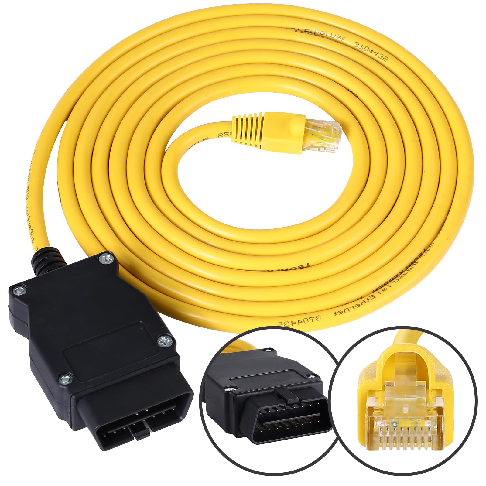 Froyoue Enet OBD2 Cable for BMW F/G Series Coding, Enet Cable RJ45 Compatible with E-SYS ISTA ICOM Bootmod3 Bimmercode, 6.6ft/2M