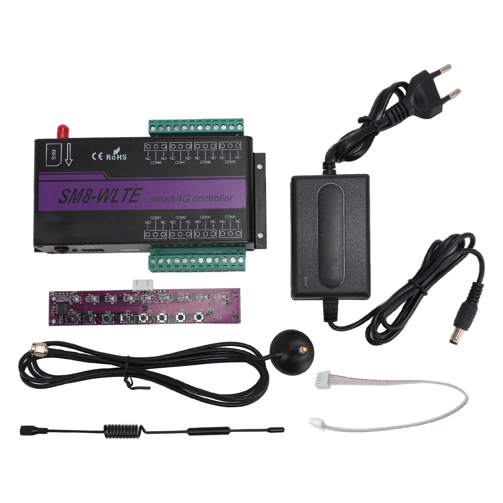 Alarma de Humedad y Temperatura 4G Tarjeta SIM SMS Alarma de Falla de Energía Interruptor de relé de Control Remoto GSM con Enlace WEB de Aplicación para Control Industrial