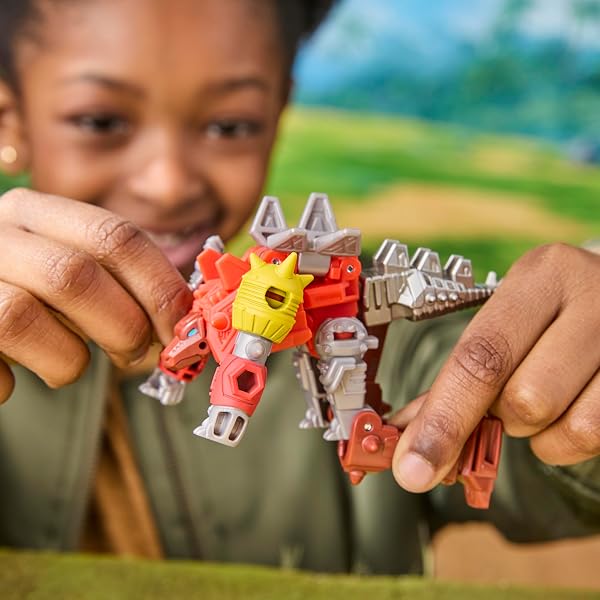 Transformers Hasbro CYBERWORLD, Cyber Changers, Dinobot Snarl, 10 cm Jointed Action Figure, Great Gift Idea, for Children and Girls Aged 6 and Up - 5