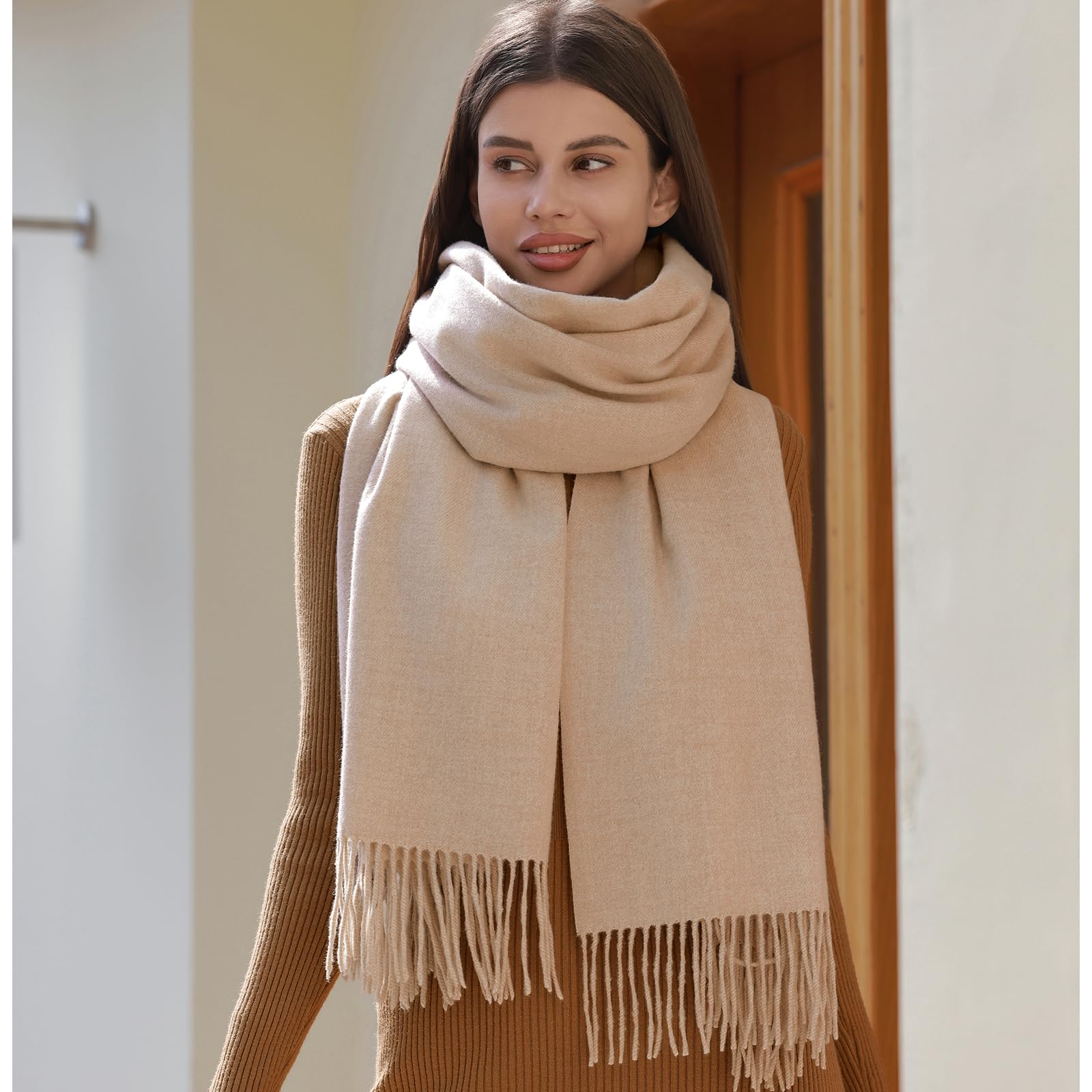 RIIQIICHY Sciarpa Donna Invernale Pashmina Scialle Caldo Stola Elegante per Abito da Sposa Cerimonia Donna