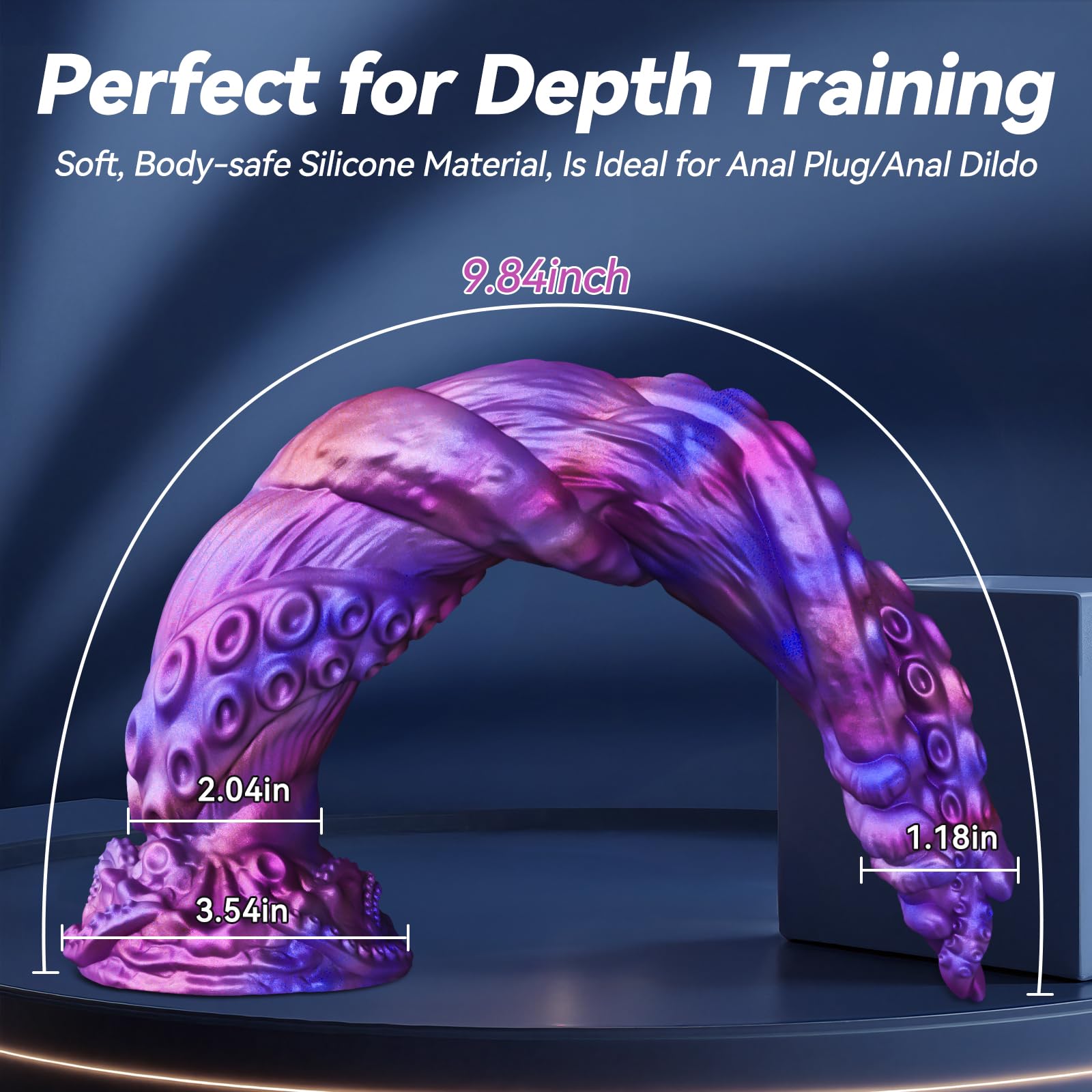 10.7"  Silicone 3 Knot Dildo–Fantasy Knotted Horse Dildo with Suction Cup, G-Spot & Clitoral Stimulating Large Adult Sex Toy for Women, Men, Gays, Anal Plug, Wall, Thicker